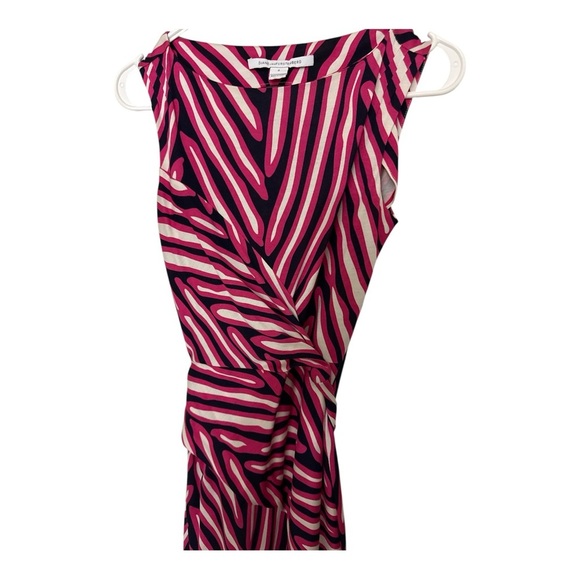 Diane Von Furstenberg Pink and Red Midi Dress - Picture 3 of 5